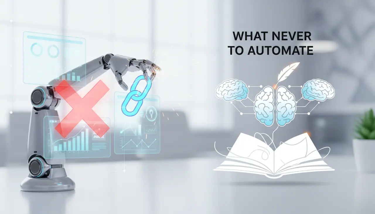 What never to automate, stated plainly