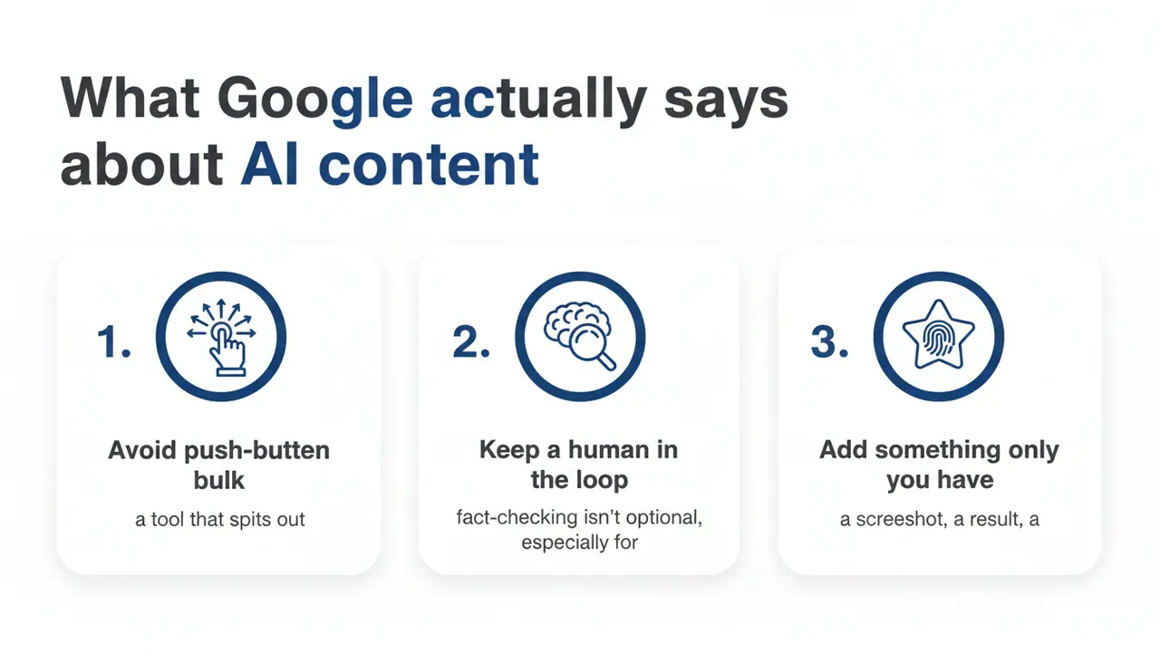 What Google actually says about AI content