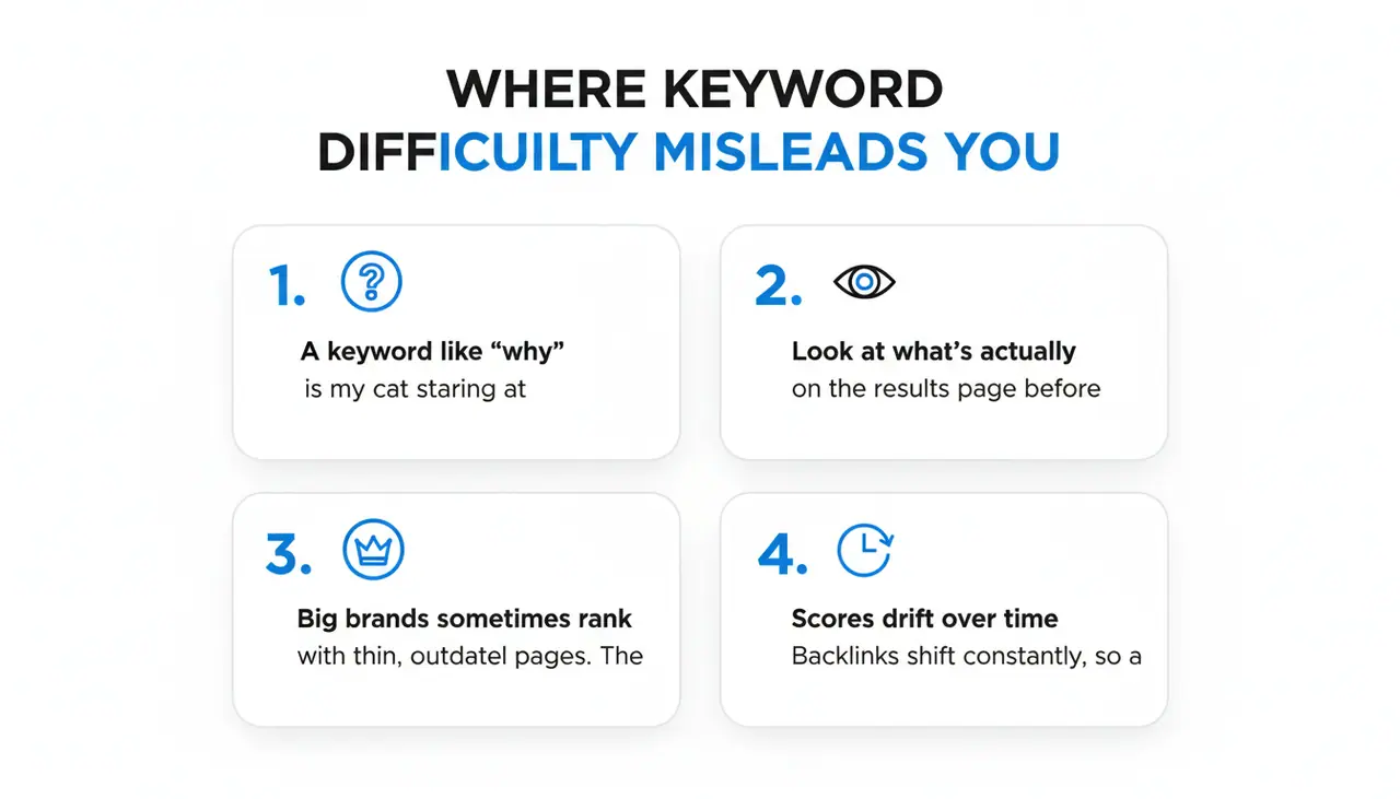 Where keyword difficulty misleads you