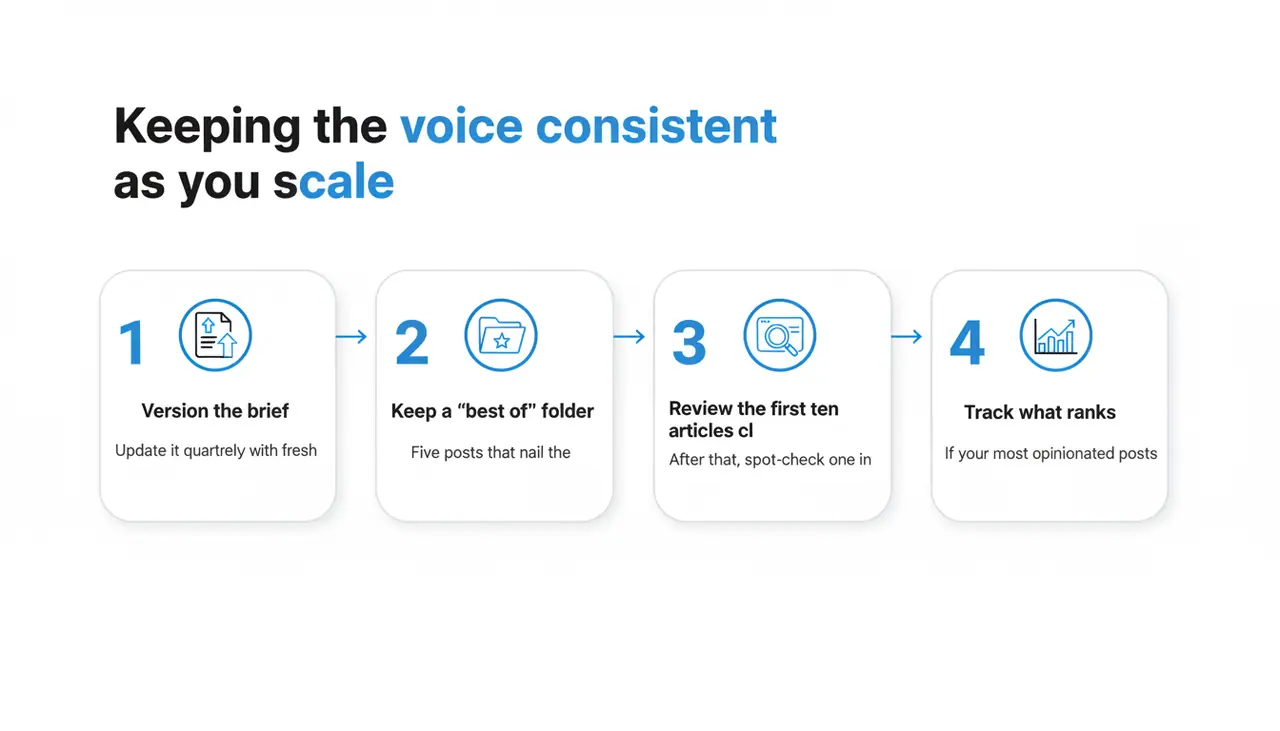 Keeping the voice consistent as you scale