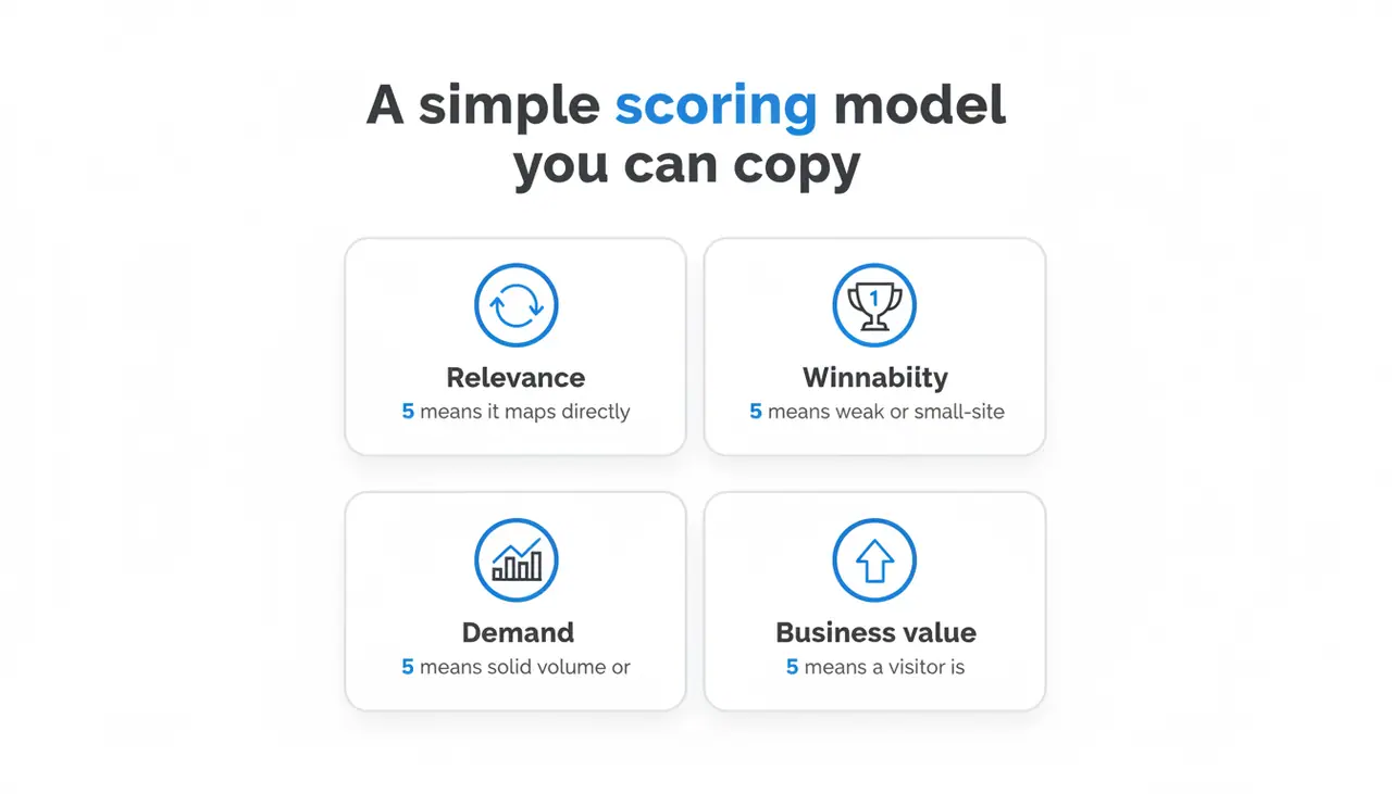 A simple scoring model you can copy