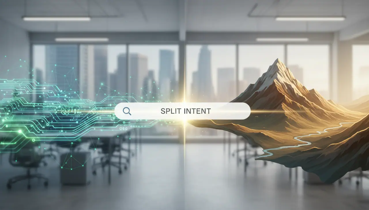 Why a split-intent brand word is easier to rank for than it looks