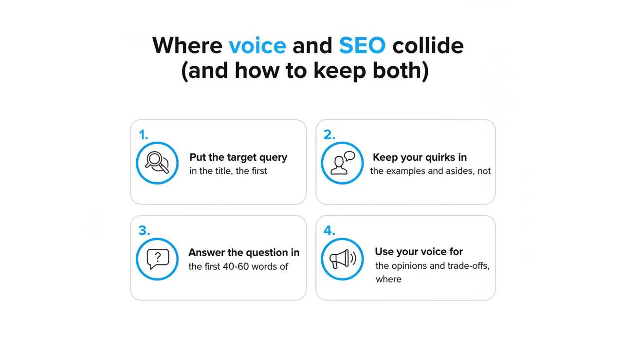 Where voice and SEO collide and how to keep both
