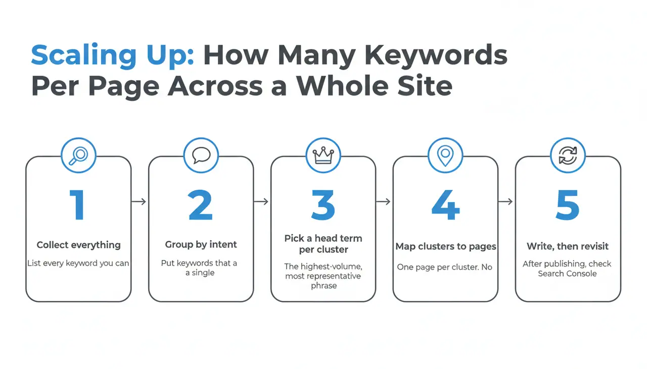 Scaling Up: How Many Keywords Per Page Across a Whole Site